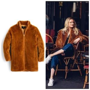 NEW 🔥 J Crew Plush Teddy Bear Coat J9064 Brown
